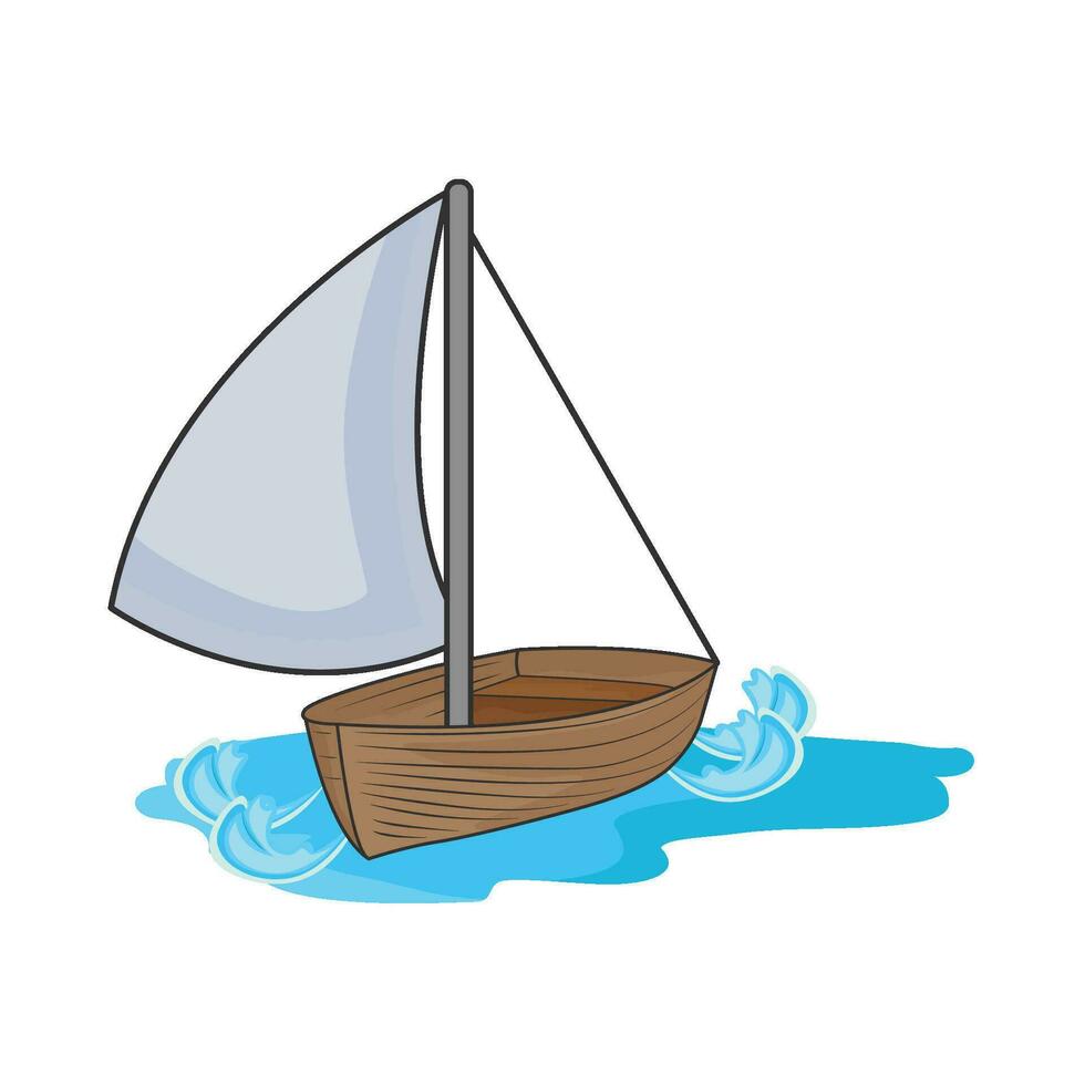 illustratie van zeilboot vector