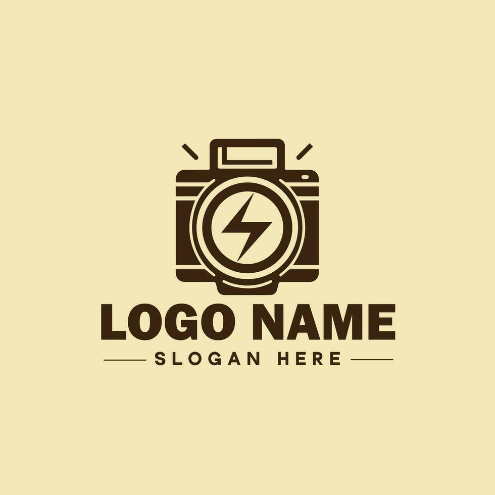 fotografie logo icoon studio fotograaf foto bedrijf merk logotype modern logo sjabloon bewerkbare vector