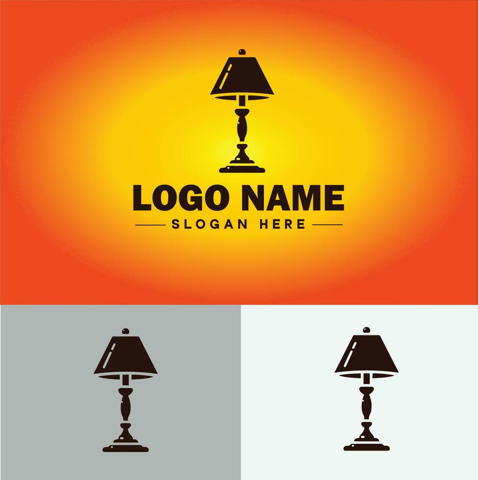 lamp logo lamp licht icoon bedrijf merk bedrijf logo sjabloon bewerkbare vector