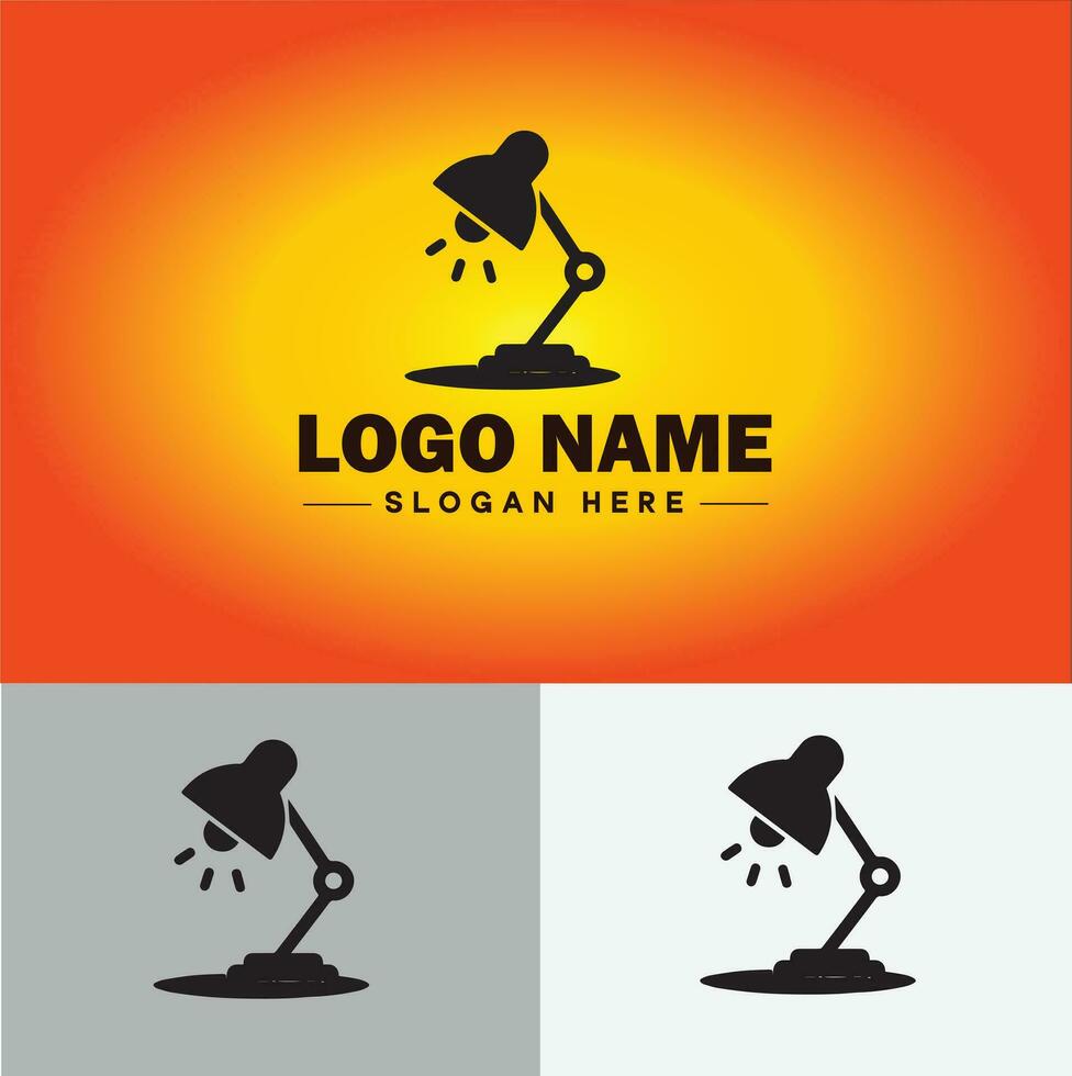 lamp logo lamp licht icoon bedrijf merk bedrijf logo sjabloon bewerkbare vector