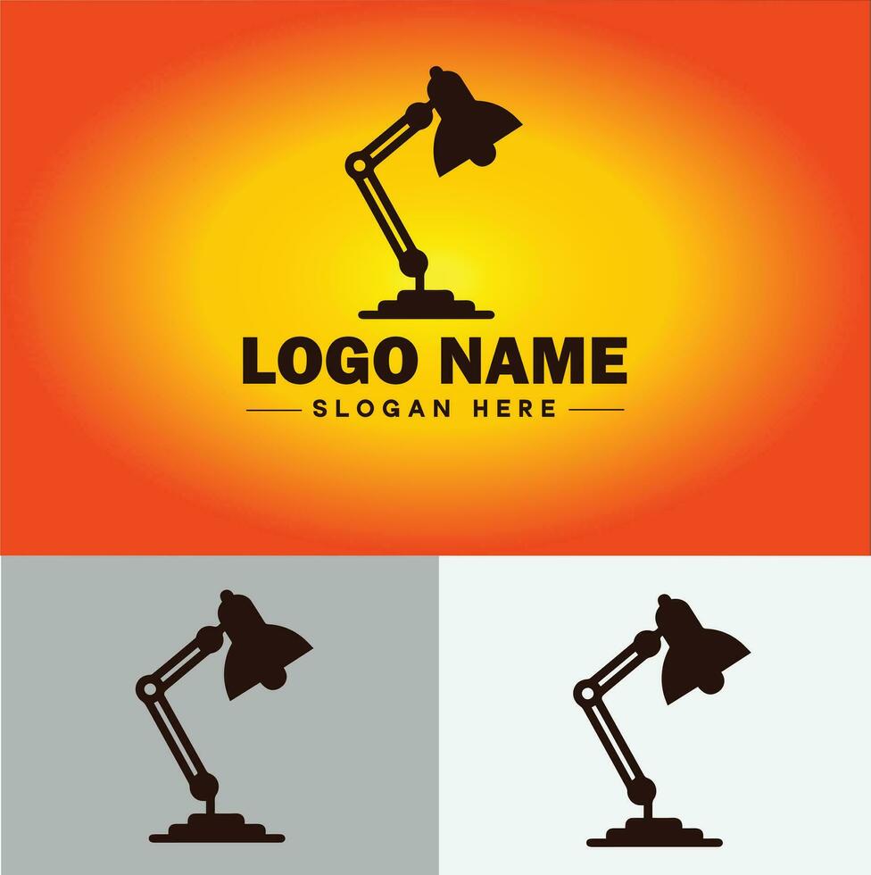 lamp logo lamp licht icoon bedrijf merk bedrijf logo sjabloon bewerkbare vector