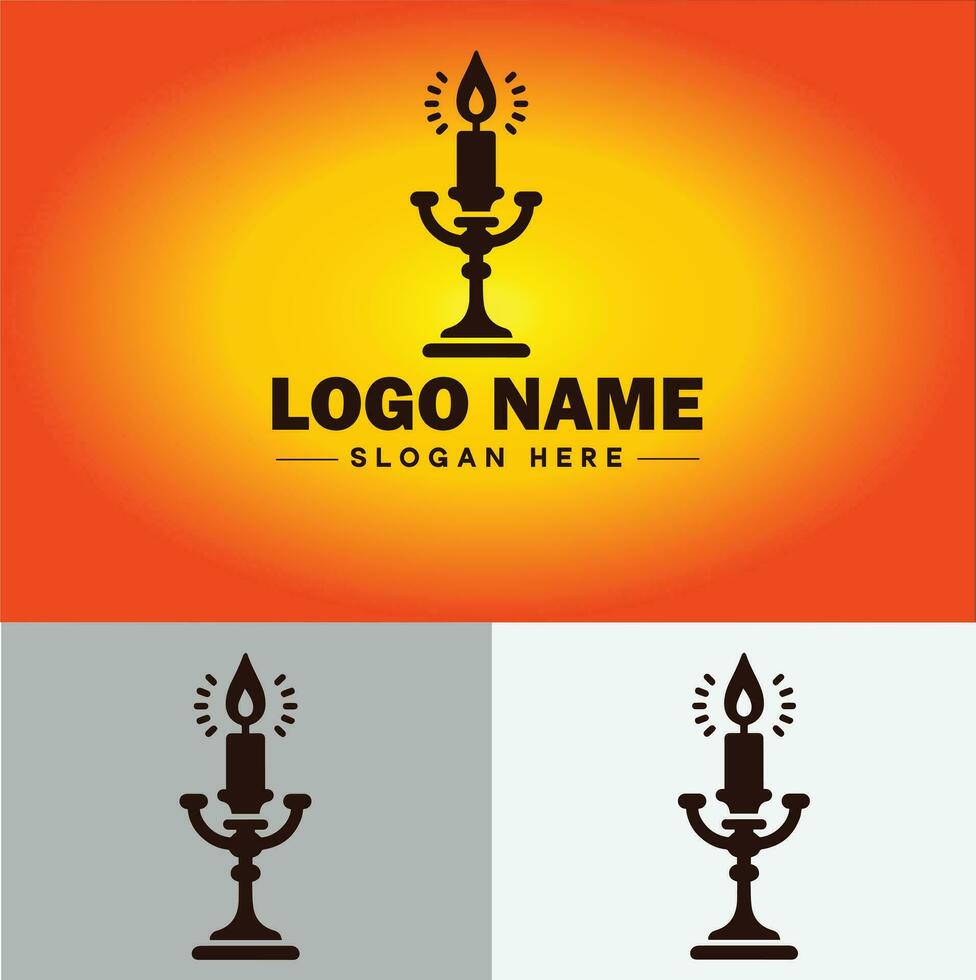 lamp logo lamp licht icoon bedrijf merk bedrijf logo sjabloon bewerkbare vector