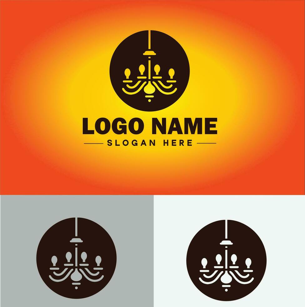 lamp logo lamp licht icoon bedrijf merk bedrijf logo sjabloon bewerkbare vector