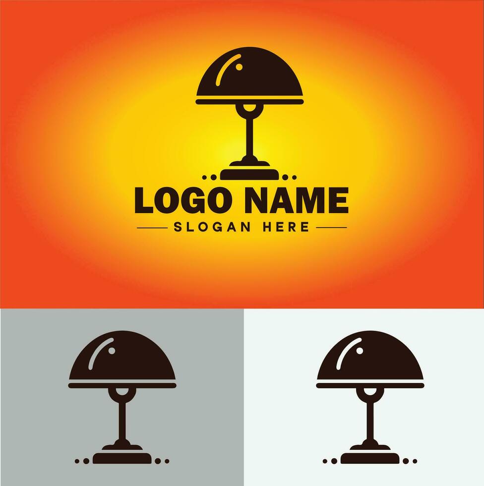 lamp logo lamp licht icoon bedrijf merk bedrijf logo sjabloon bewerkbare vector