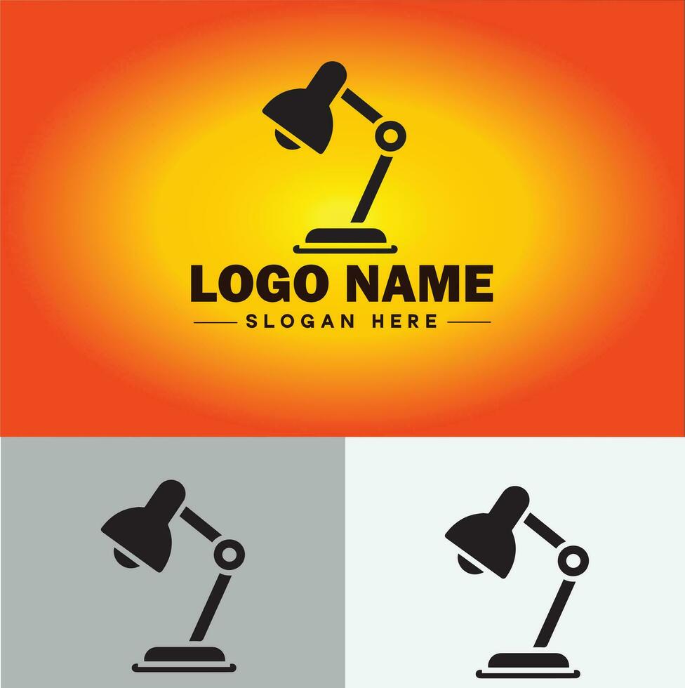 lamp logo lamp licht icoon bedrijf merk bedrijf logo sjabloon bewerkbare vector