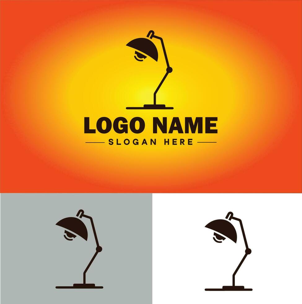 lamp logo lamp licht icoon bedrijf merk bedrijf logo sjabloon bewerkbare vector