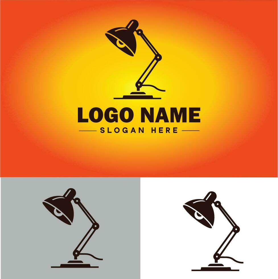 lamp logo lamp licht icoon bedrijf merk bedrijf logo sjabloon bewerkbare vector