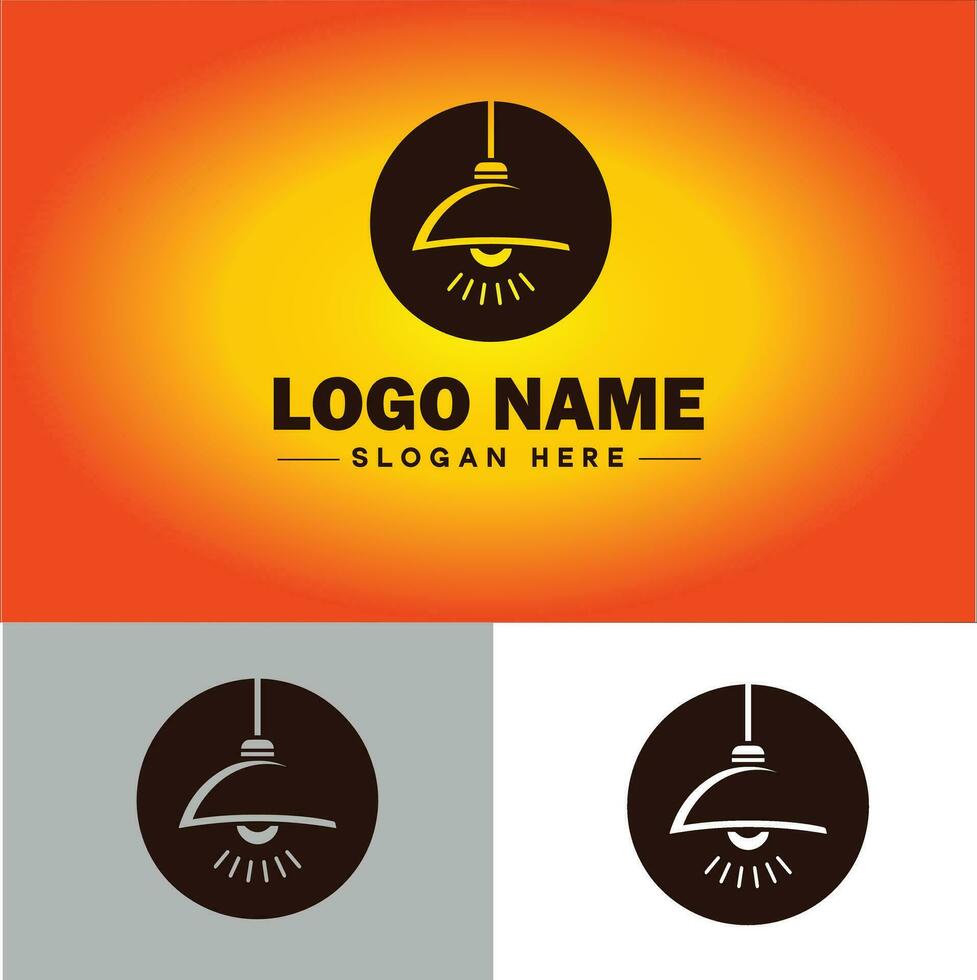 lamp logo lamp licht icoon bedrijf merk bedrijf logo sjabloon bewerkbare vector