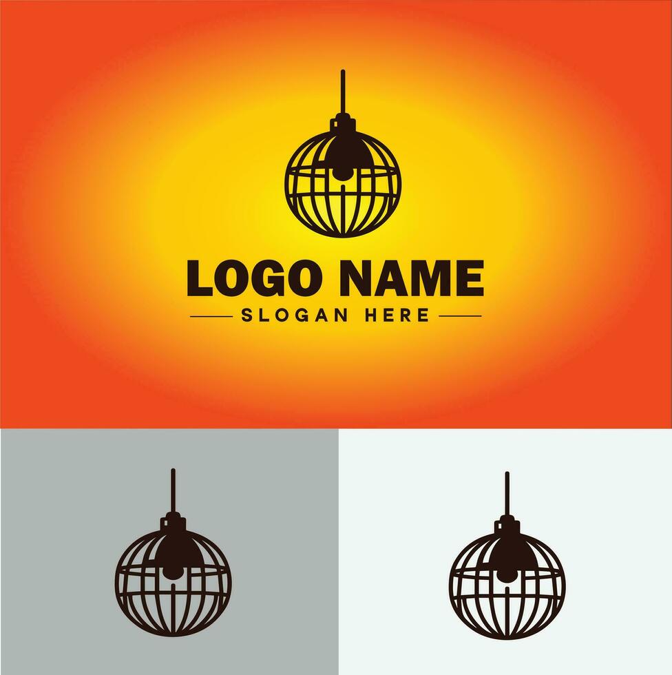 lamp logo lamp licht icoon bedrijf merk bedrijf logo sjabloon bewerkbare vector