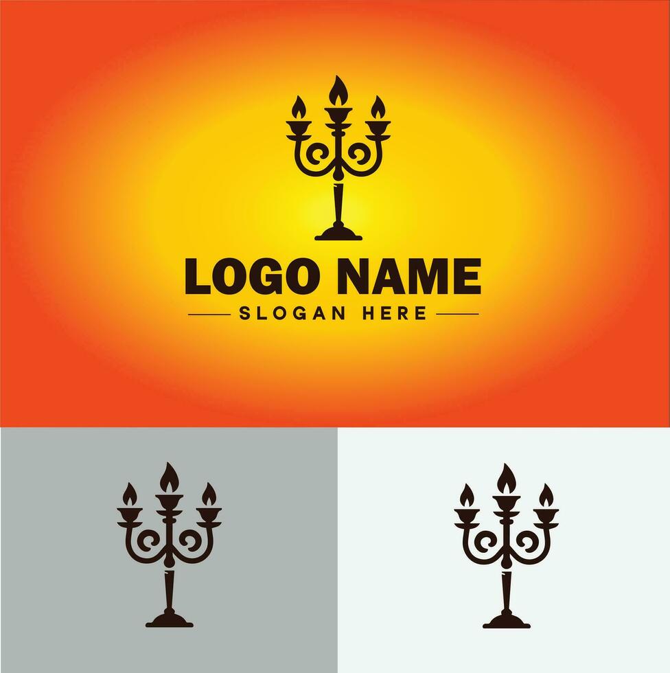 lamp logo lamp licht icoon bedrijf merk bedrijf logo sjabloon bewerkbare vector