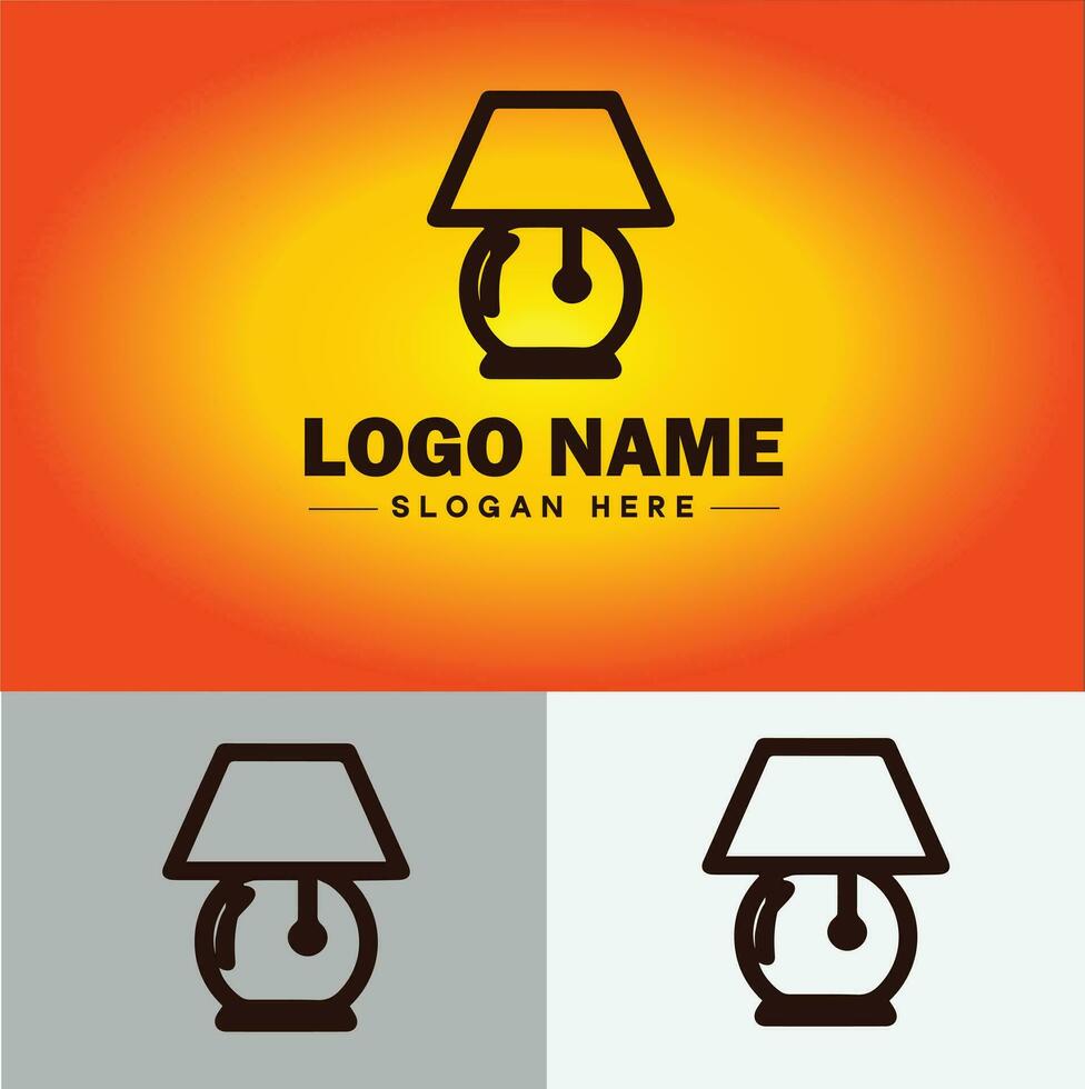 lamp logo lamp licht icoon bedrijf merk bedrijf logo sjabloon bewerkbare vector