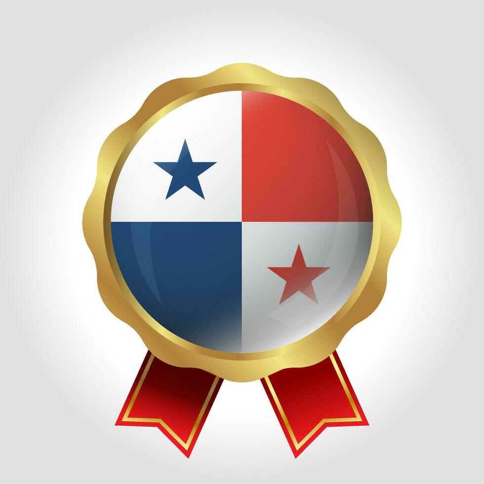 creatief Panama vlag etiket vector ontwerp