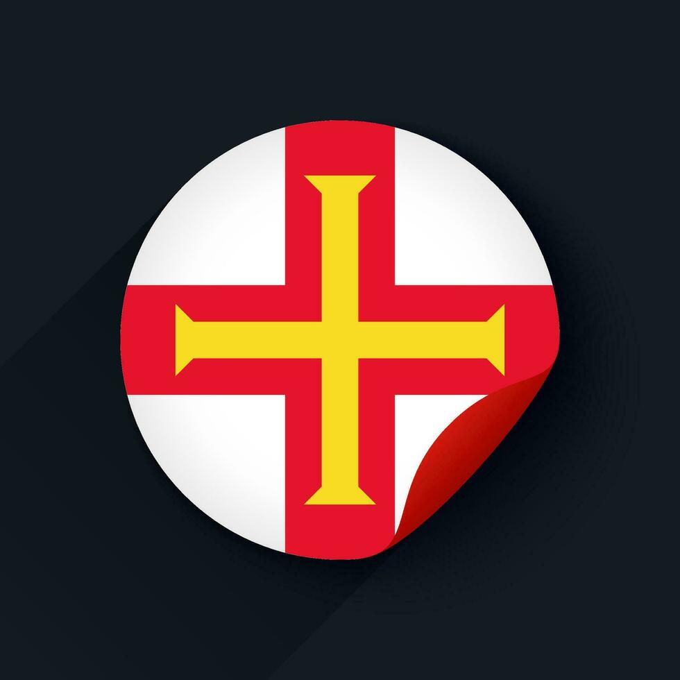 Guernsey vlag sticker vector illustratie
