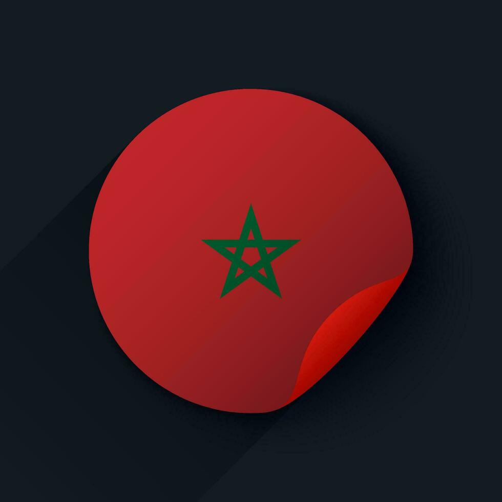 Marokko vlag sticker vector illustratie