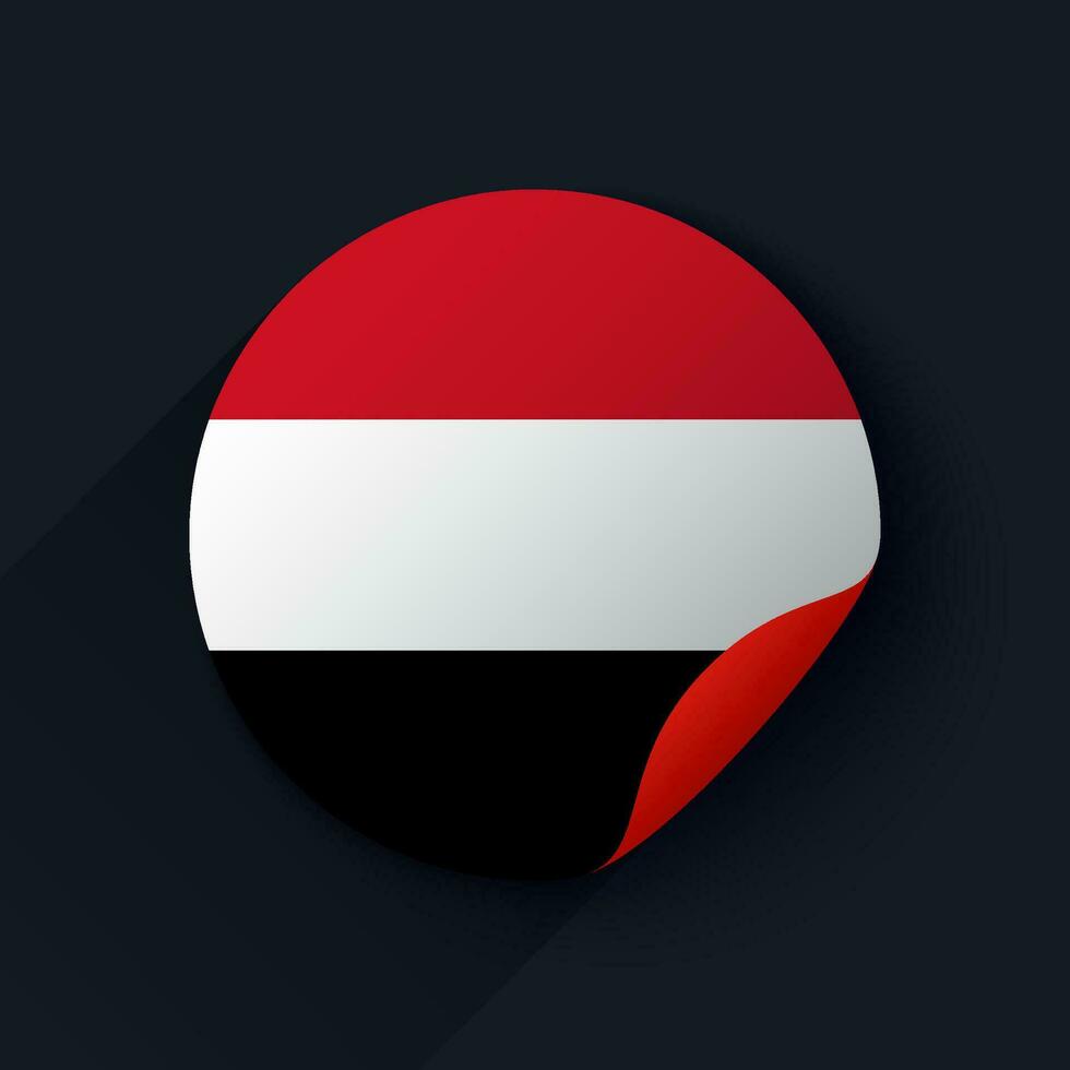 Jemen vlag sticker vector illustratie