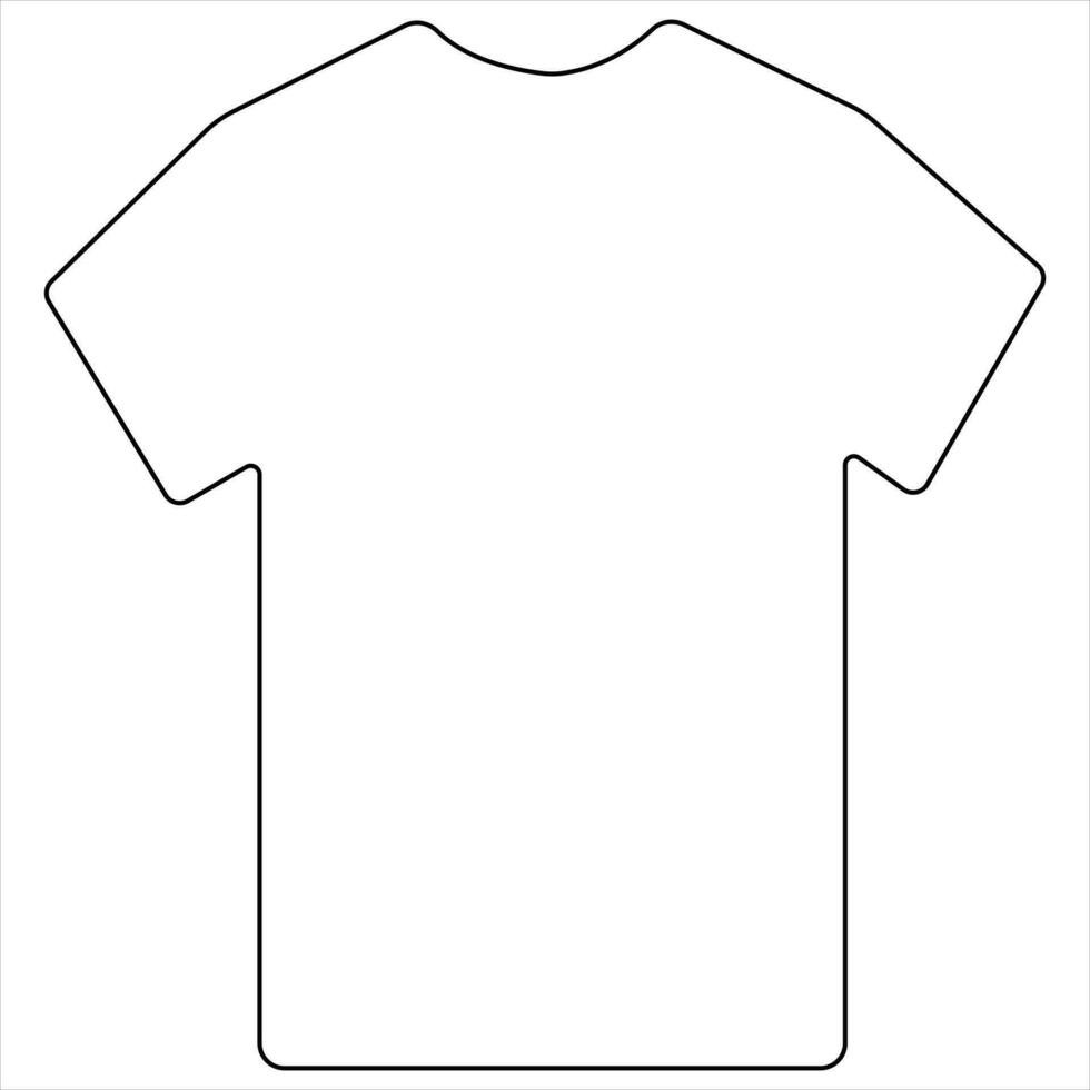 t-shirt kleren een lijn kunst doorlopend single lijn bewerkbare vector