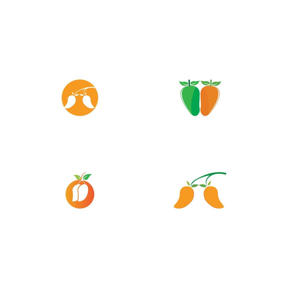 mango fruit vector pictogram afbeelding