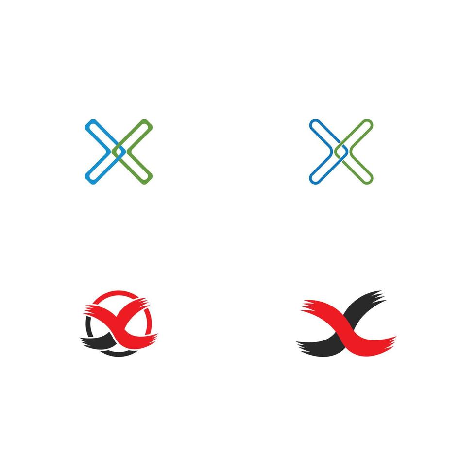 x brief logo sjabloon vector pictogram