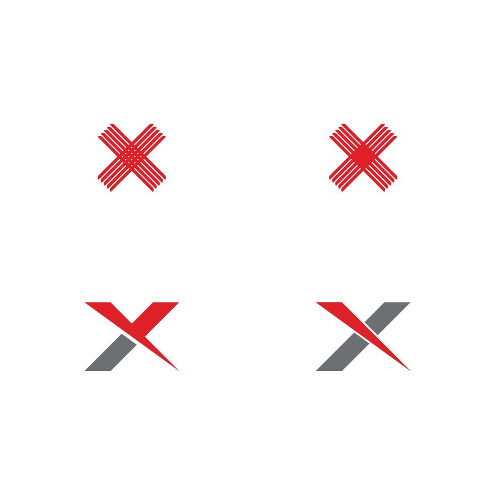 x brief logo sjabloon vector pictogram