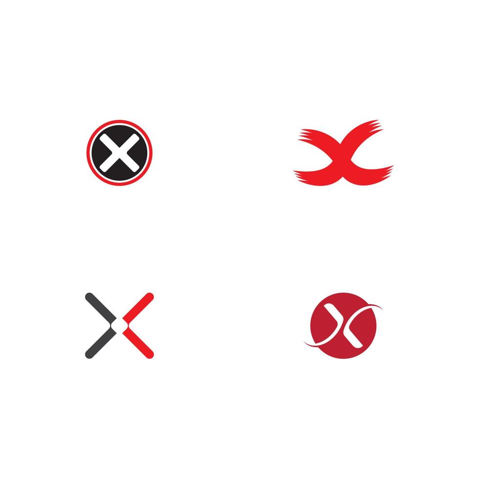 x brief logo sjabloon vector pictogram