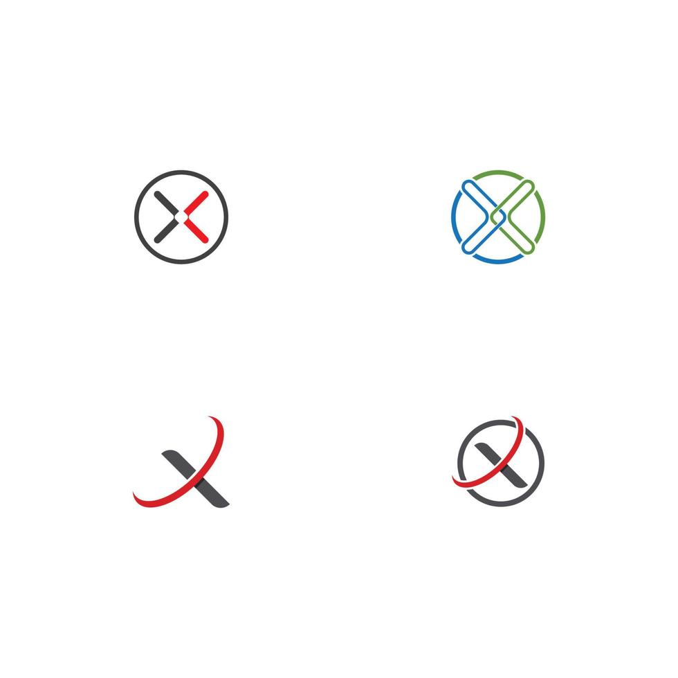 x brief logo sjabloon vector pictogram