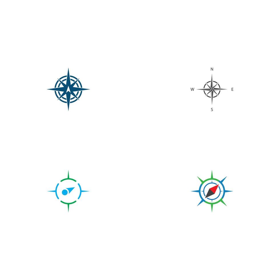 kompas pictogram vector illustratie sjabloon