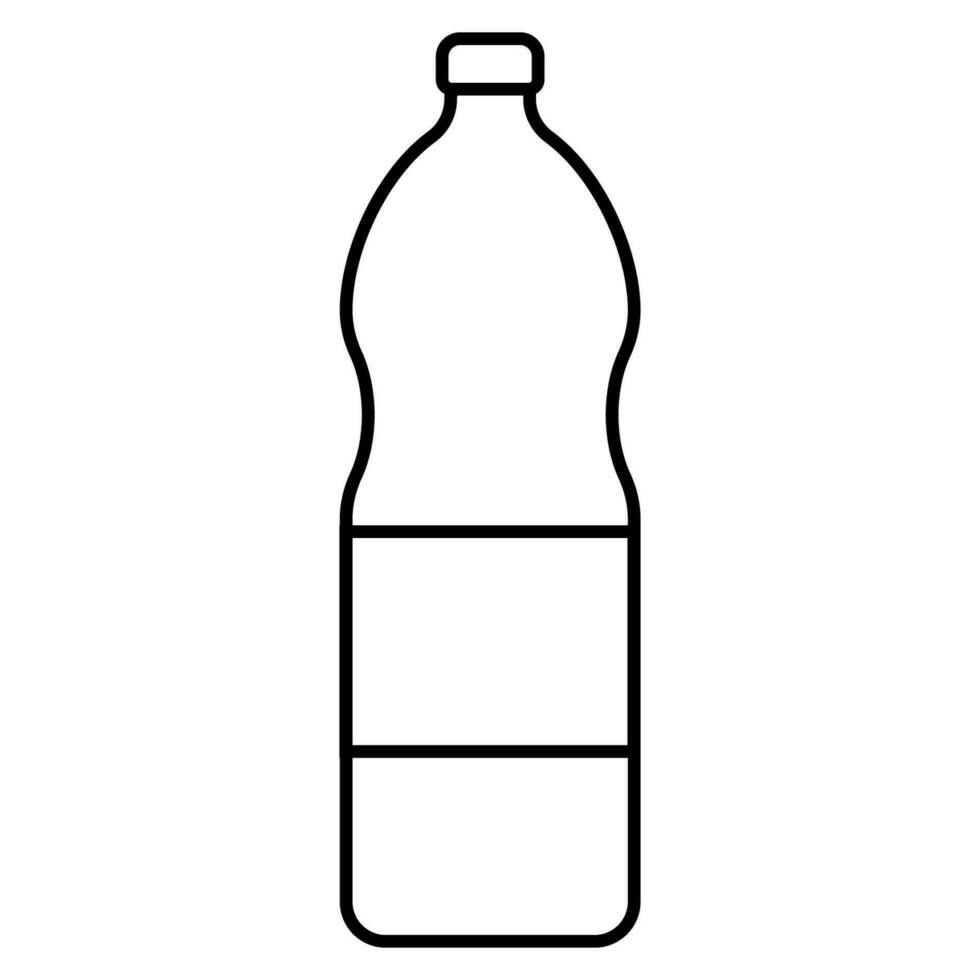 plastic drinken water fles, plastic huisdier fles koolzuurhoudend mineraal water vector