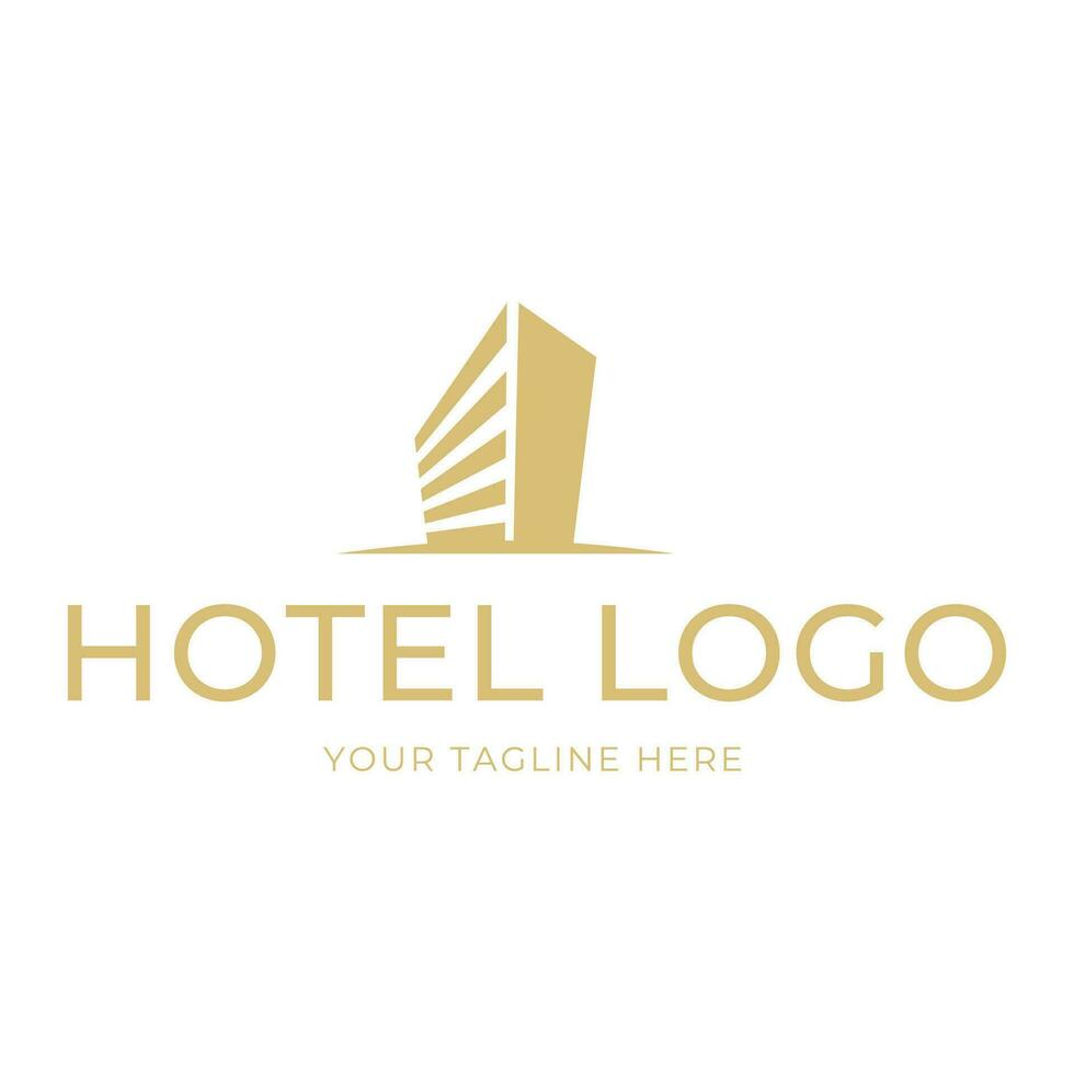 hotel logo. gebouw logo icoon vector sjabloon