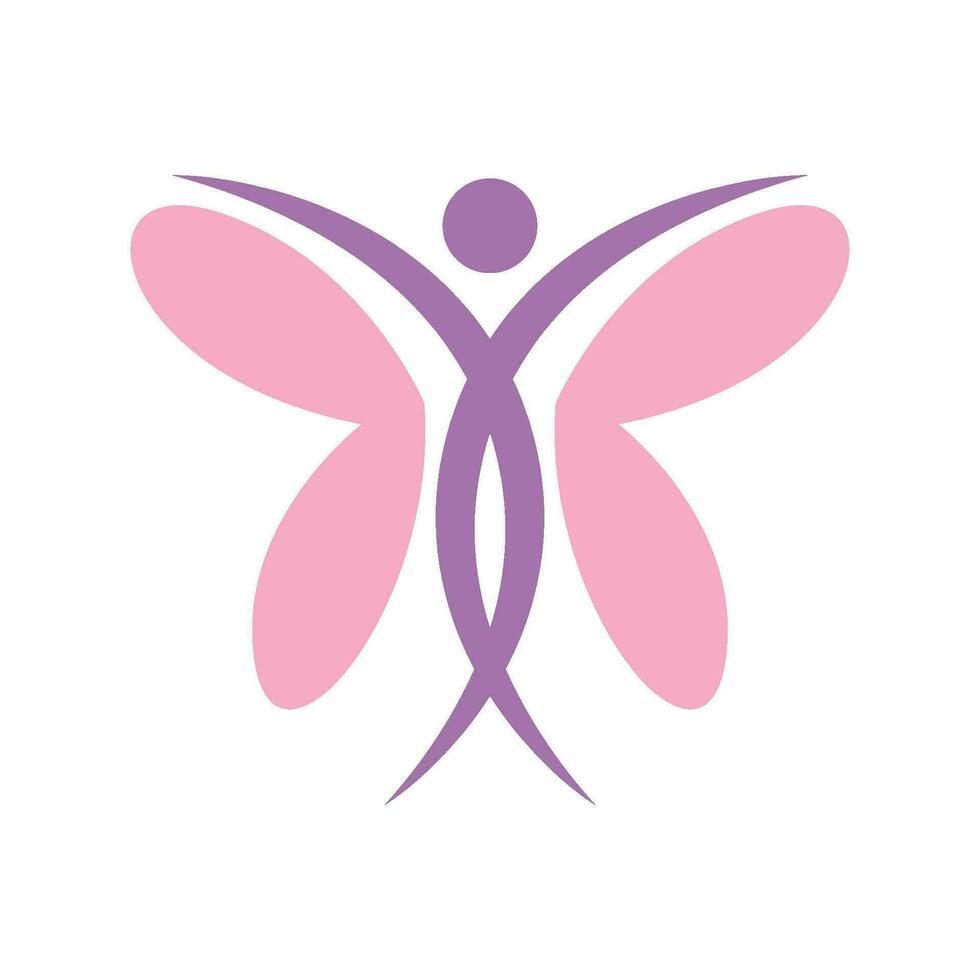 vlinder icoon logo ontwerp vector