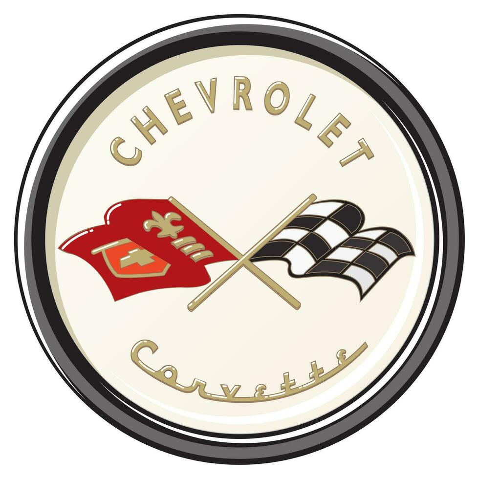 1953 - 1962 chevrolet korvet auto logo vector