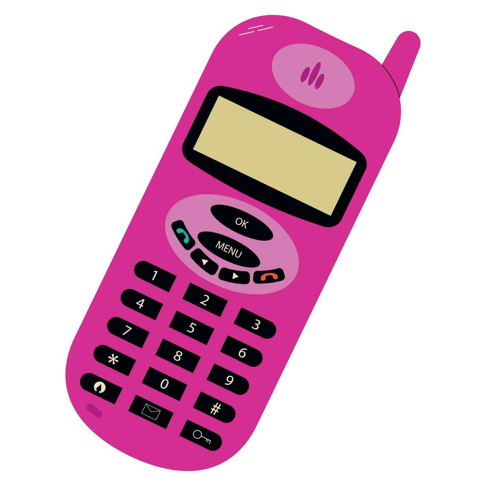 geïsoleerd retro telefoon icoon Aan een wit achtergrond, vector illustratie.