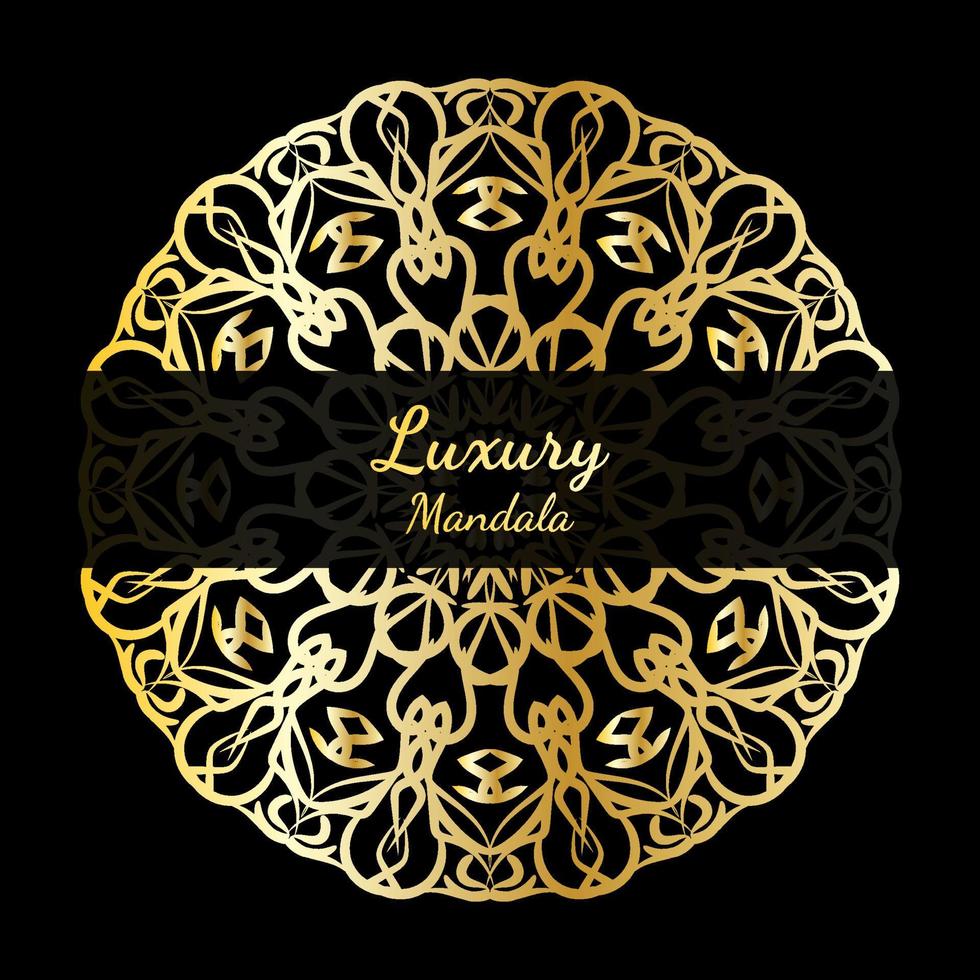 luxe mandala achtergrond met gouden arabesk patroon Arabische islamitische Oost-stijl vector