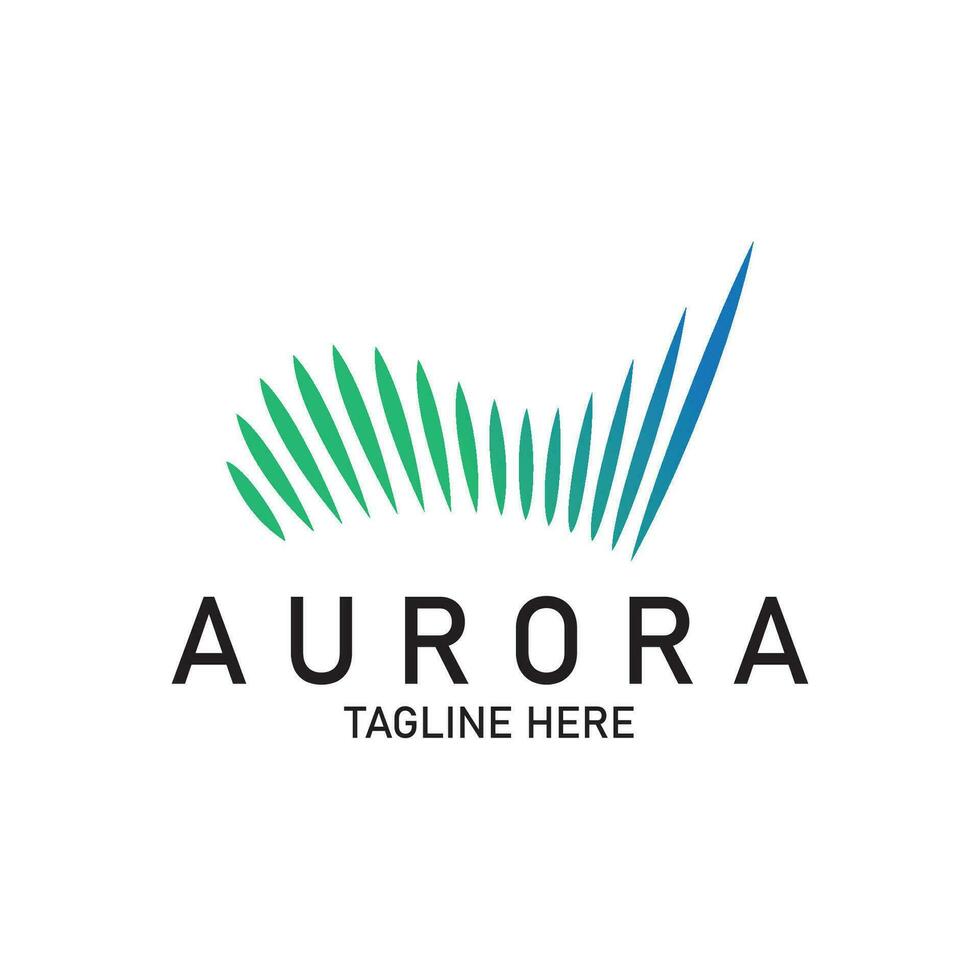 Aurora logo licht lucht astronomie vector ontwerp