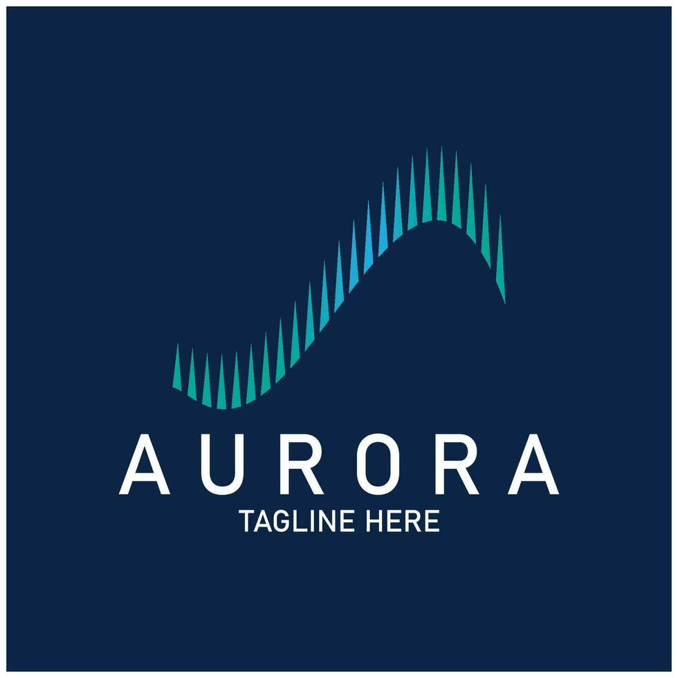 Aurora logo licht lucht astronomie vector ontwerp