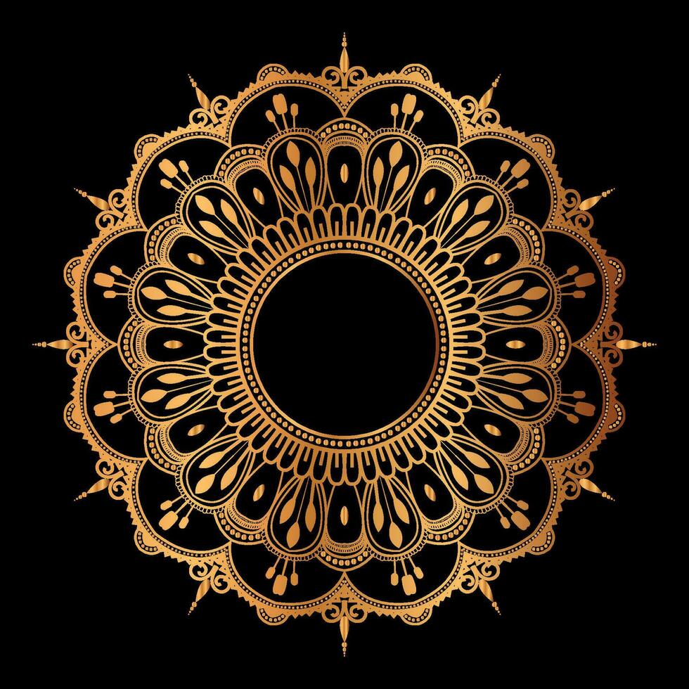 luxe gouden mandala-ontwerp vector