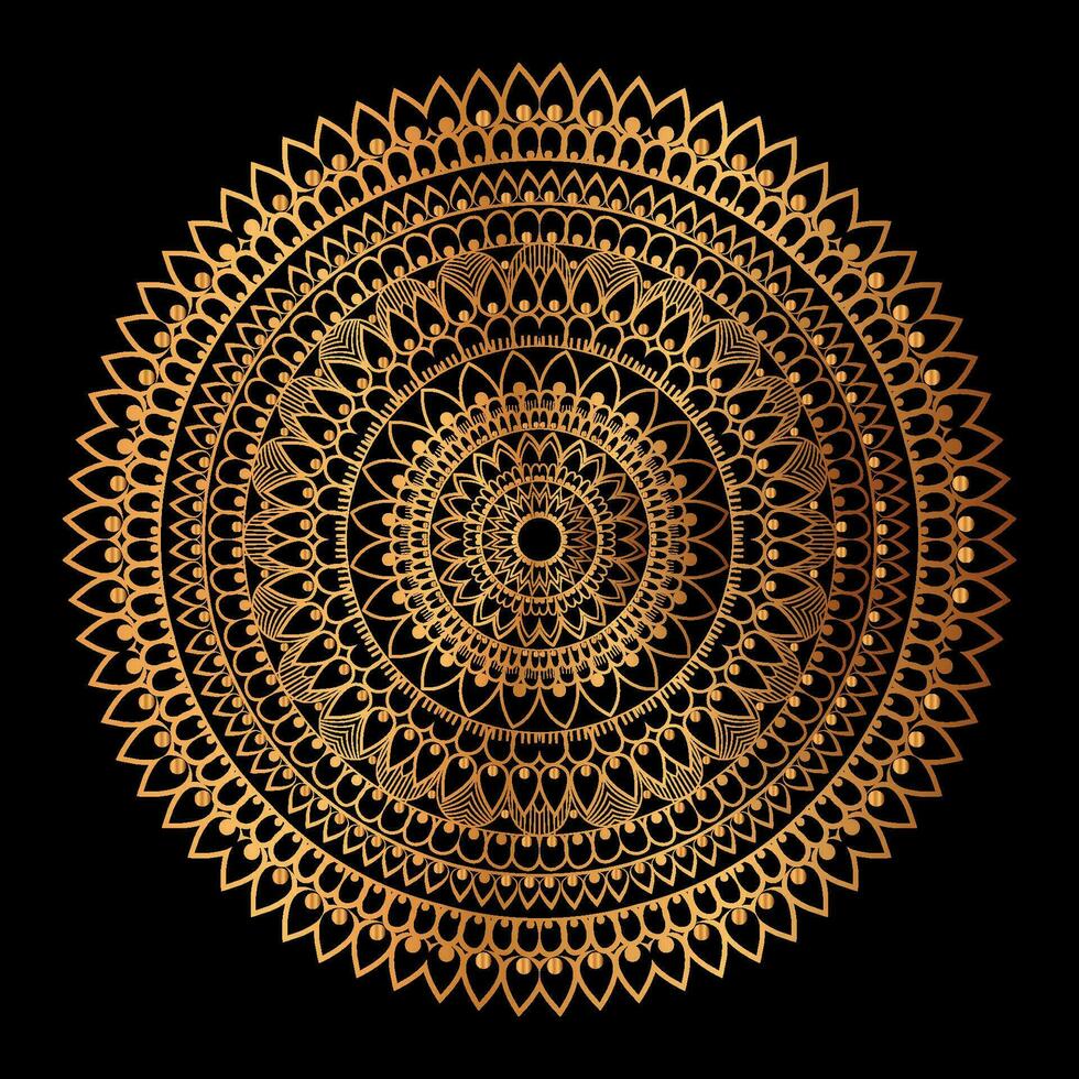 luxe gouden mandala-ontwerp vector