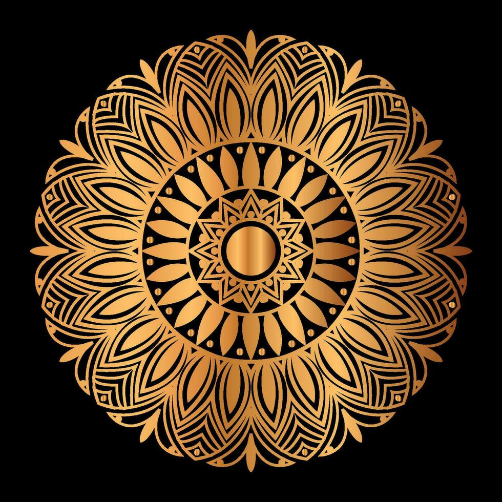 luxe gouden mandala-ontwerp vector