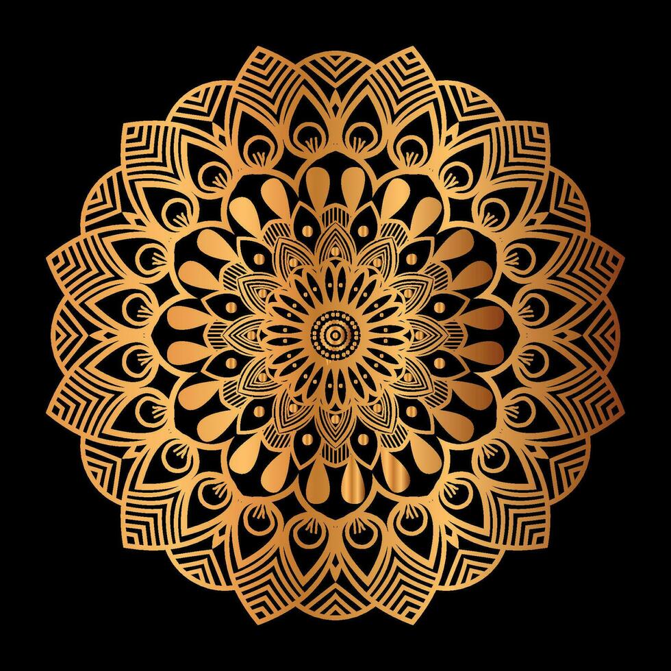 luxe gouden mandala-ontwerp vector