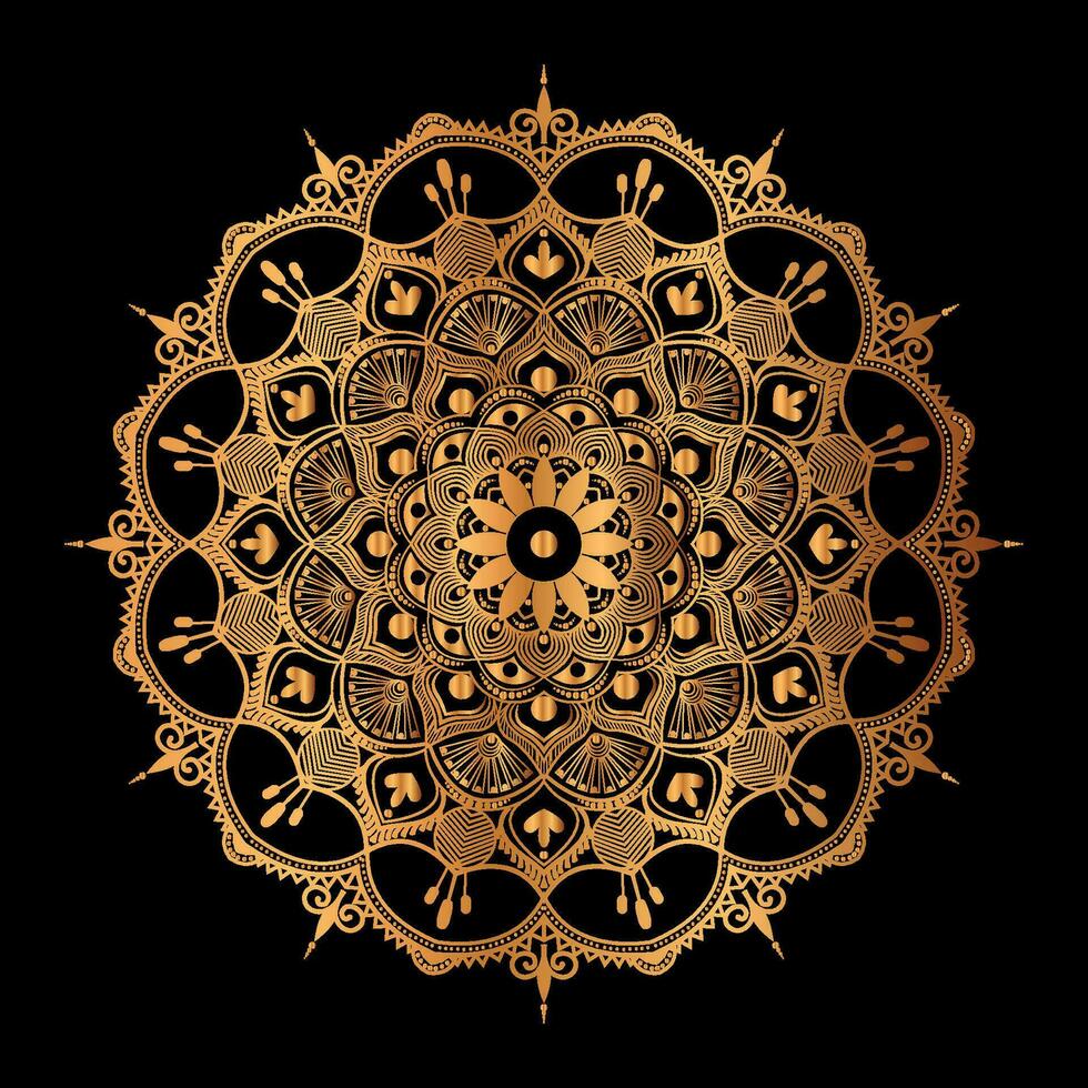 luxe gouden mandala-ontwerp vector