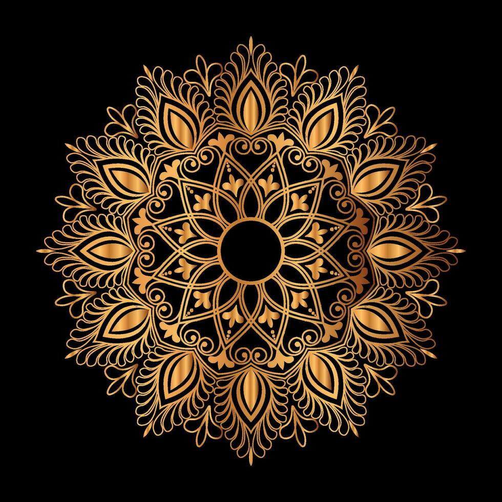 luxe gouden mandala-ontwerp vector