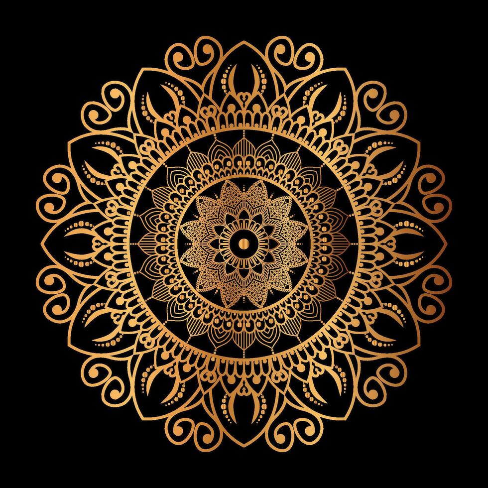 luxe gouden mandala-ontwerp vector