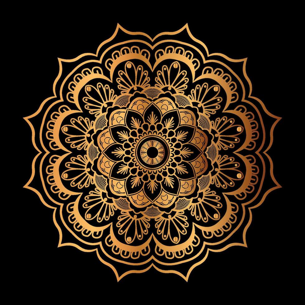 luxe gouden mandala-ontwerp vector