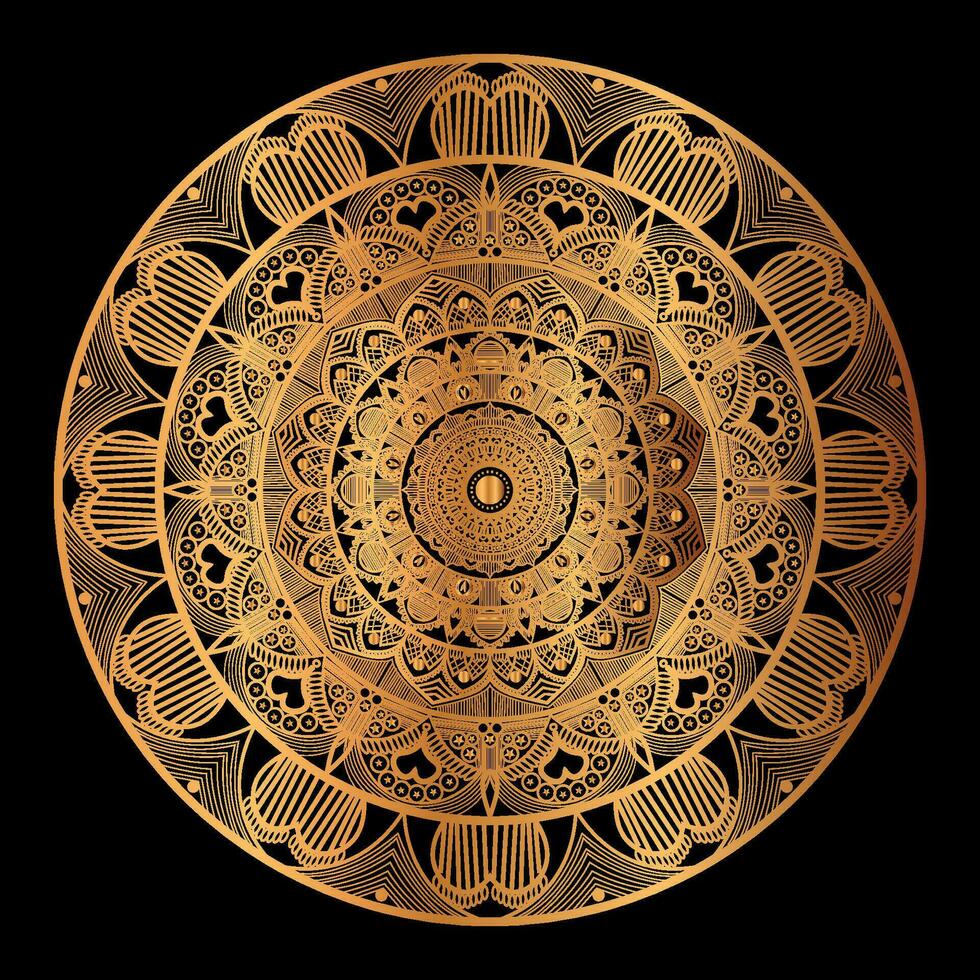 luxe gouden mandala-ontwerp vector