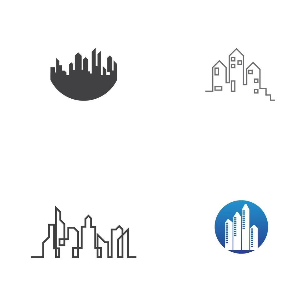 stad skyline logo vector illustratie sjabloon