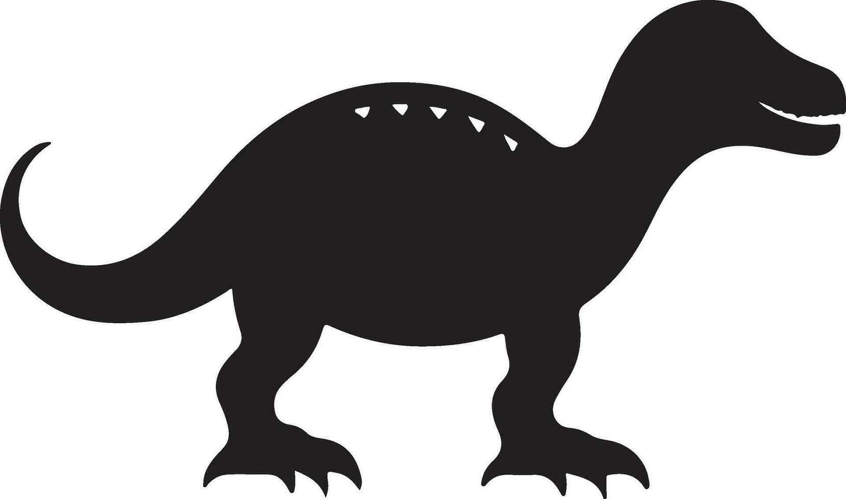 silhouet van een dinosaurus vector