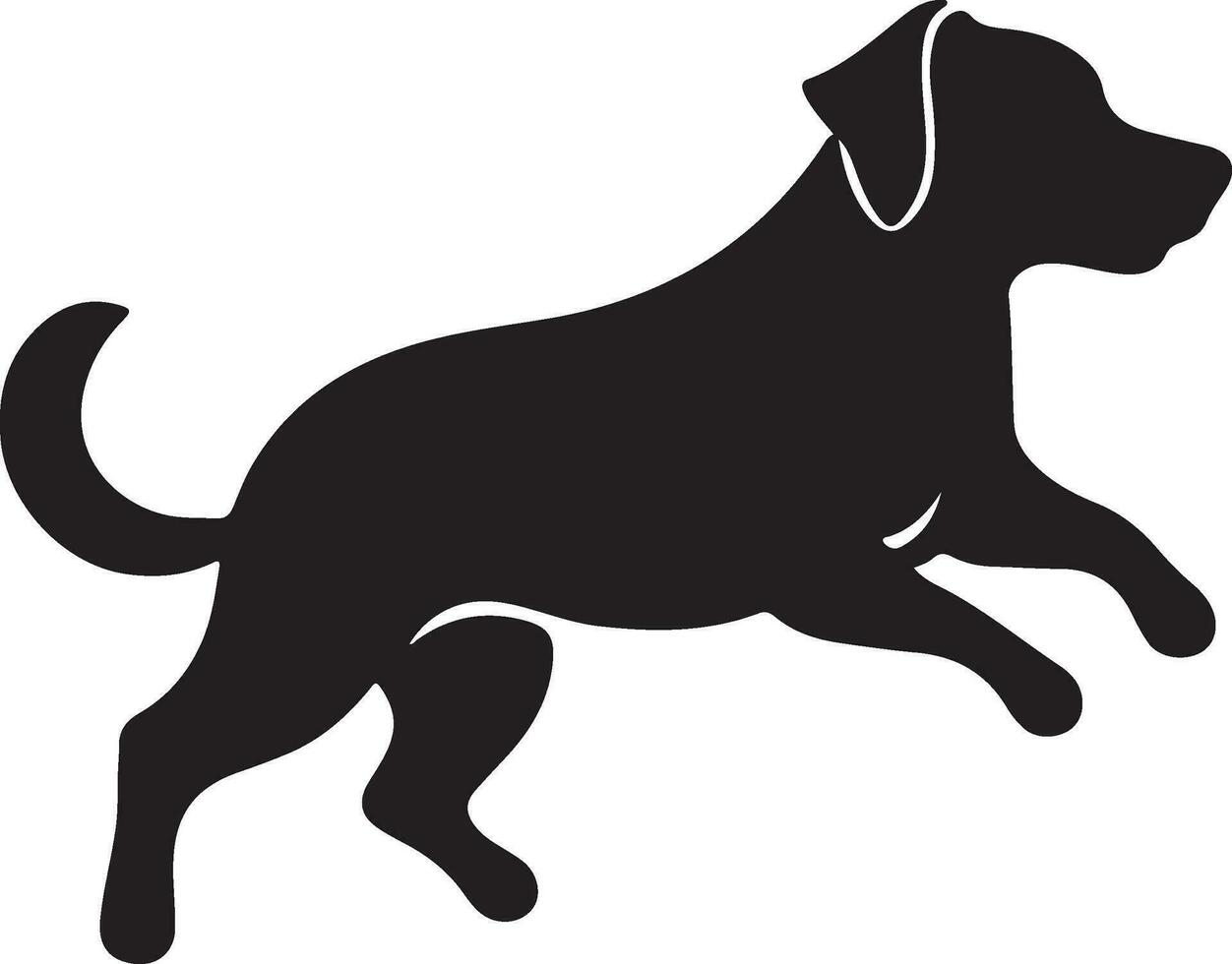 silhouet van een hond vector