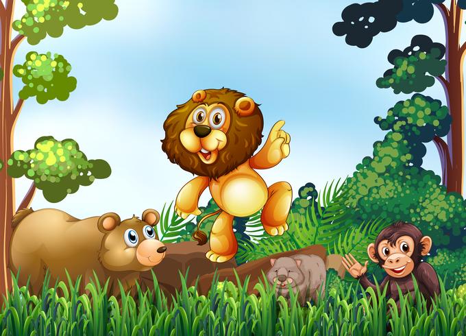 Dieren en jungle vector