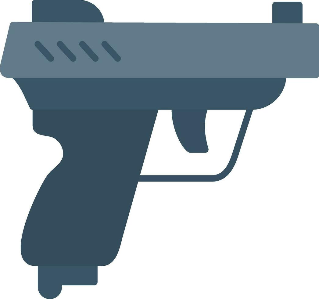 pistool plat pictogram vector
