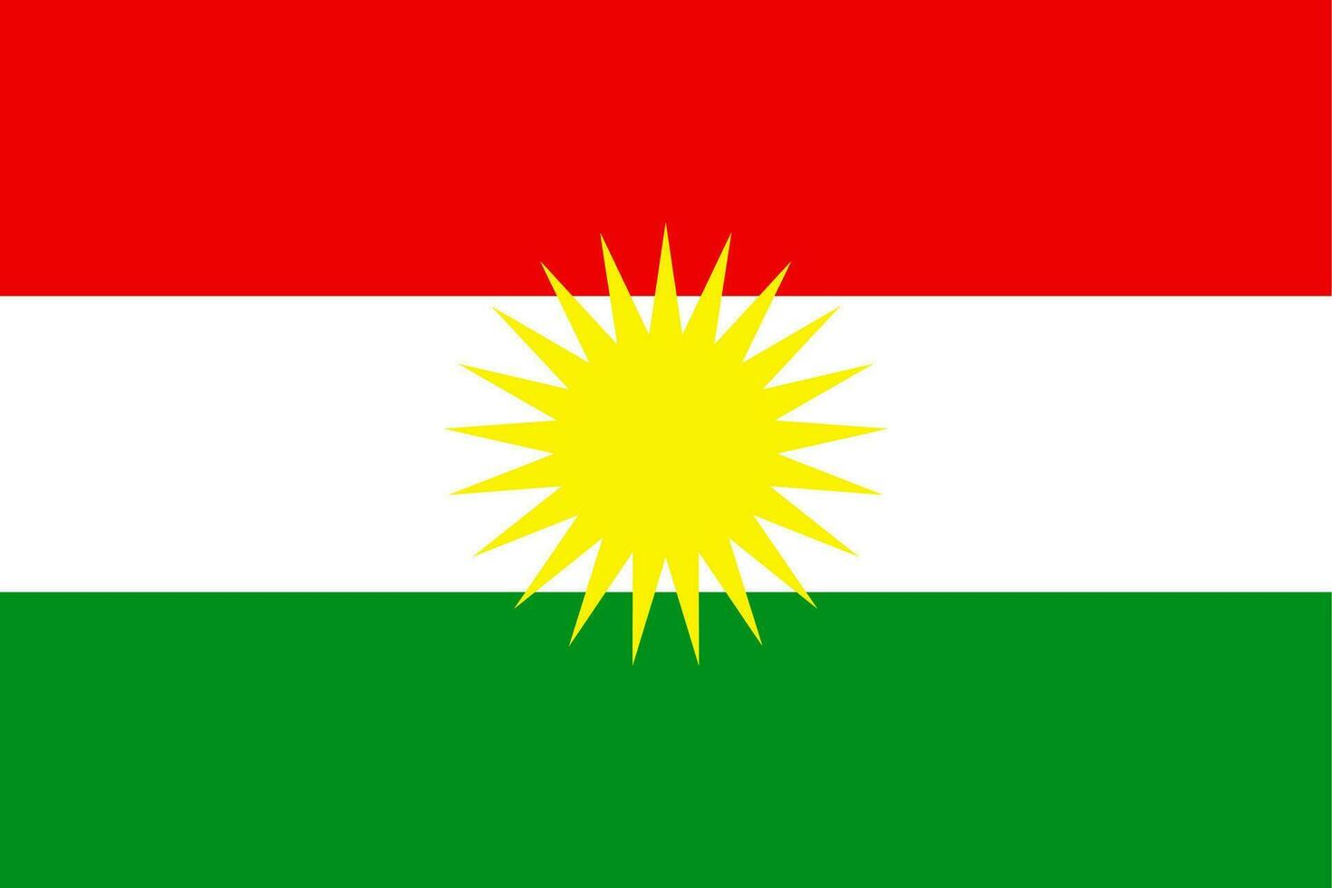 vlag van Koerdistan vector
