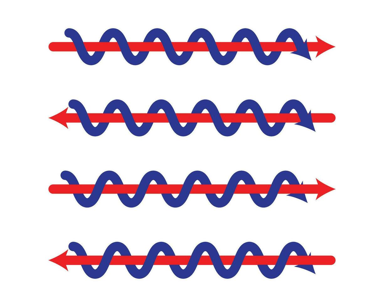 met elkaar verweven pijl symbolen vector illustratie.